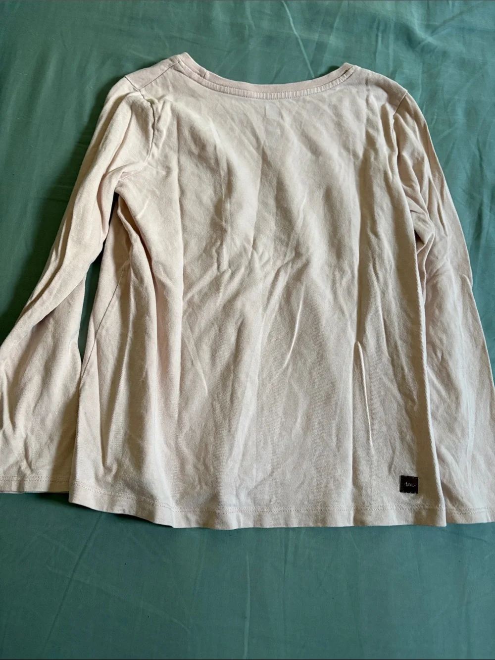 Tea Collection Pink Long Sleeve Tee with Owl Graphic